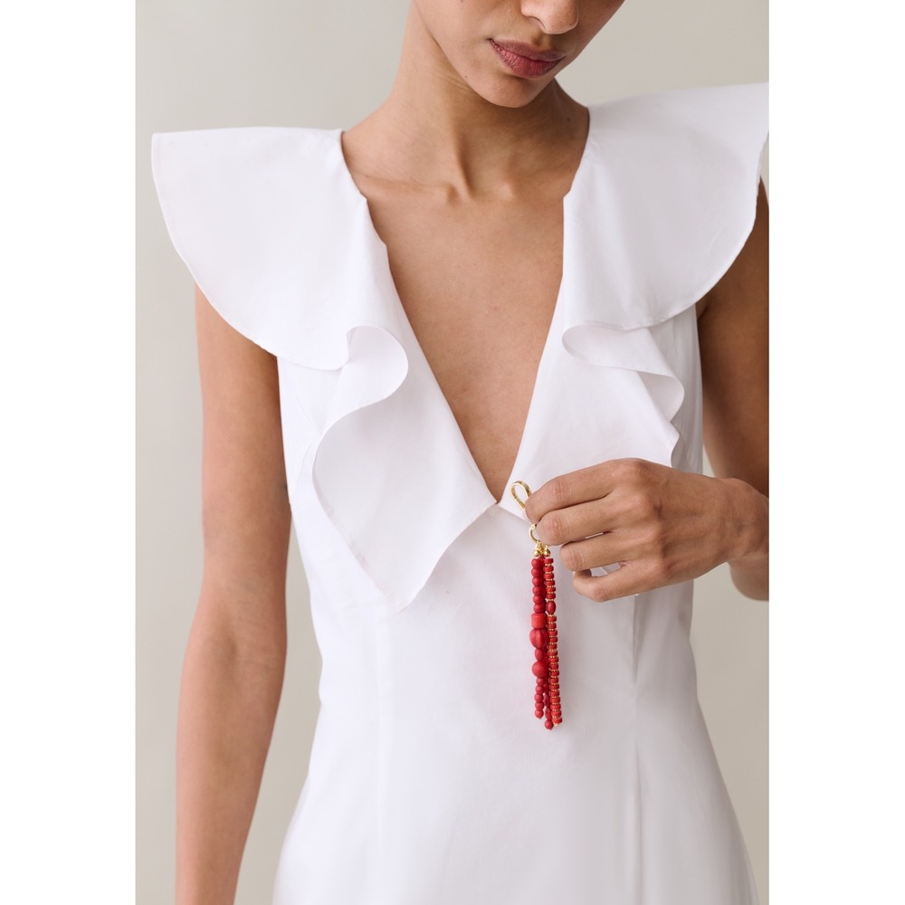 Few Moda White Charm Cotton Dress / Size 6 / NWT & Still in Bag / MSRP $172.50 - Picture 5 of 5